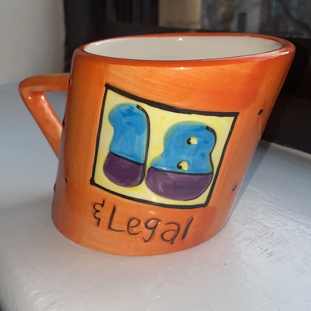 Unique 😍 18 & Legal Fun Birthday Orange Slanted Mug